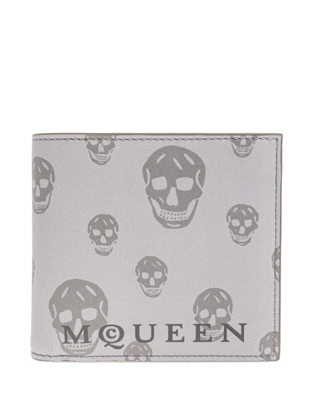 Alexander McQueen skull-print wallet - Grigio
