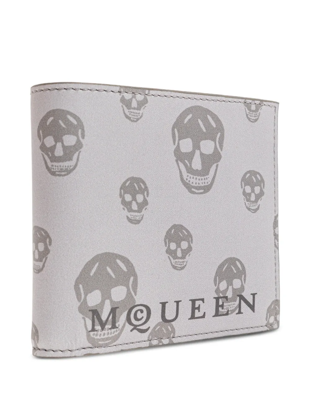  Alexander Mcqueen Skull-print Wallet - Grey 