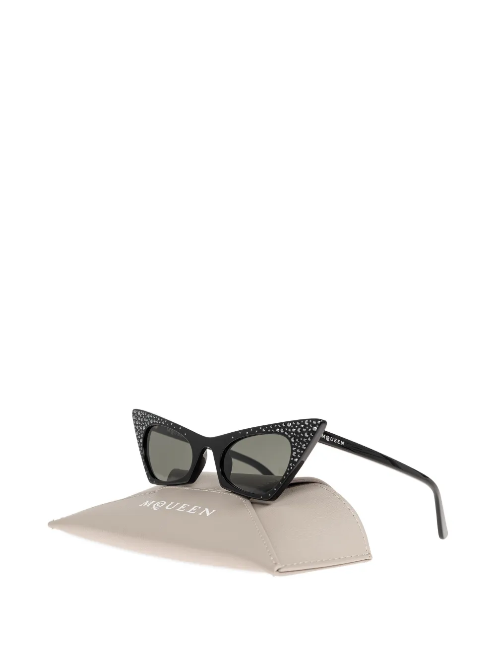 Alexander McQueen Eyewear Zonnebril met cat-eye montuur Zwart