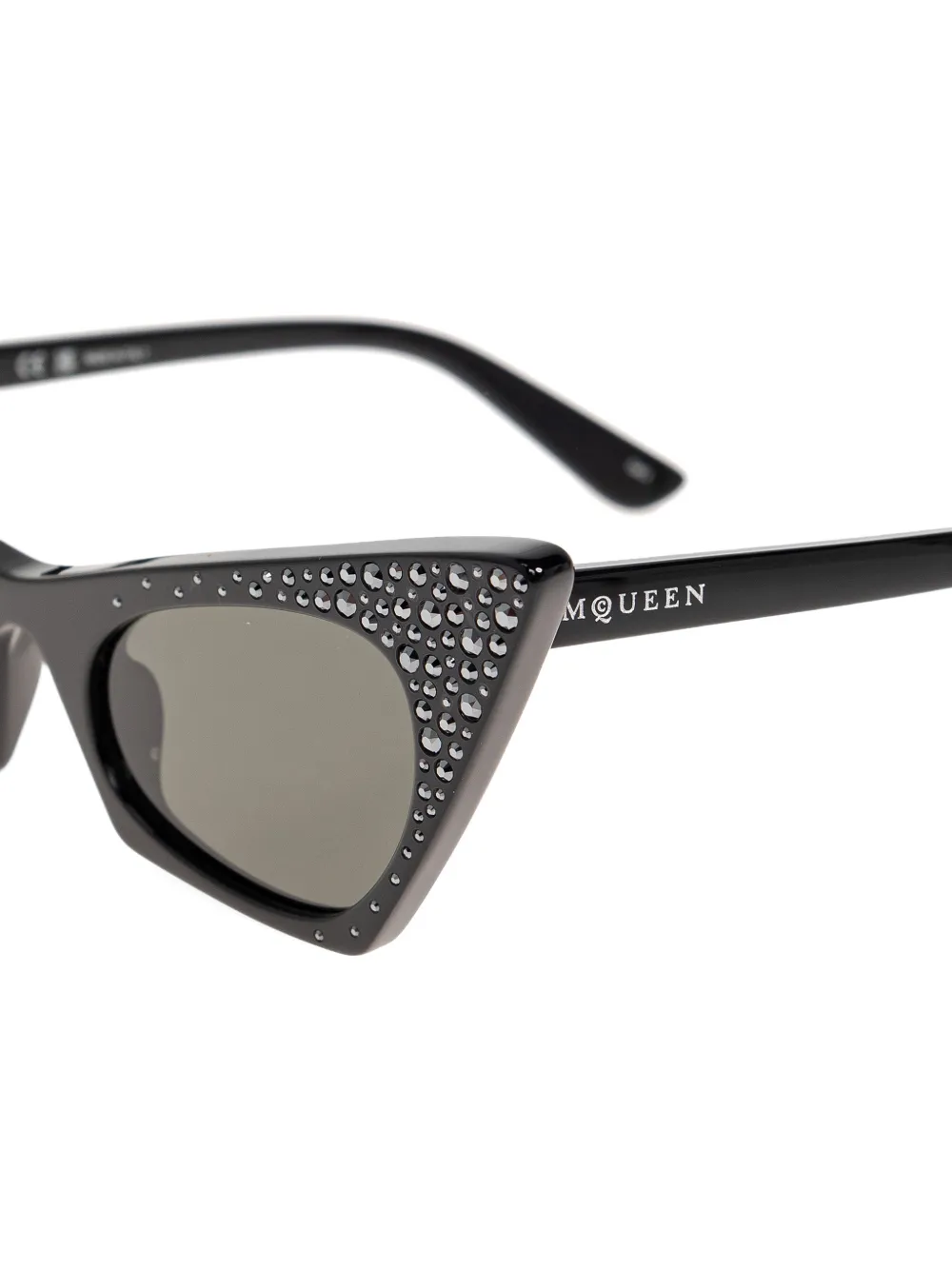 Alexander McQueen Eyewear Zonnebril met cat-eye montuur Zwart