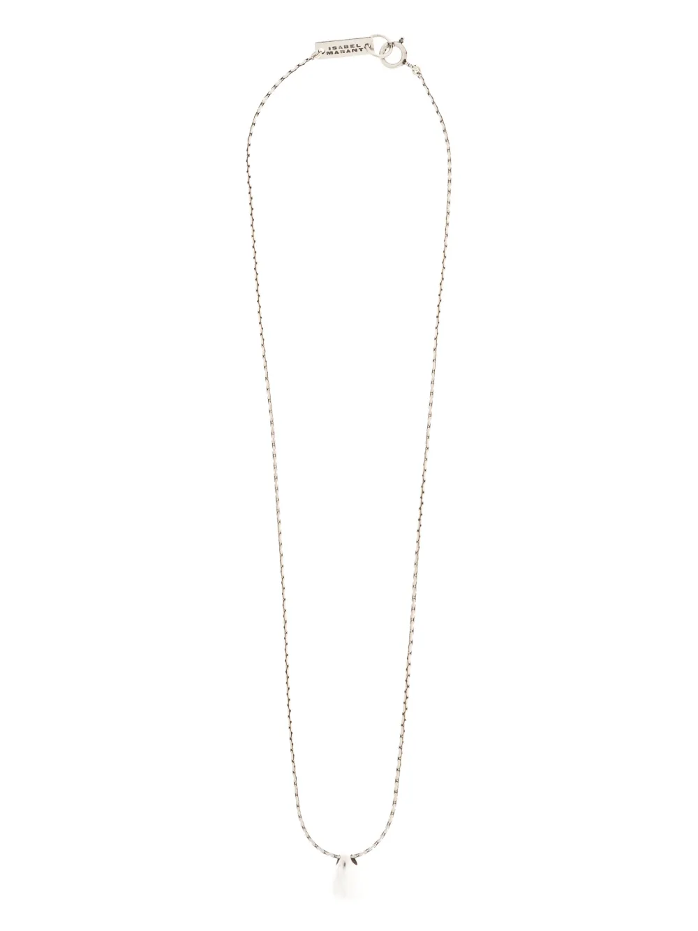 ISABEL MARANT teardrop-pendant necklace - Argento