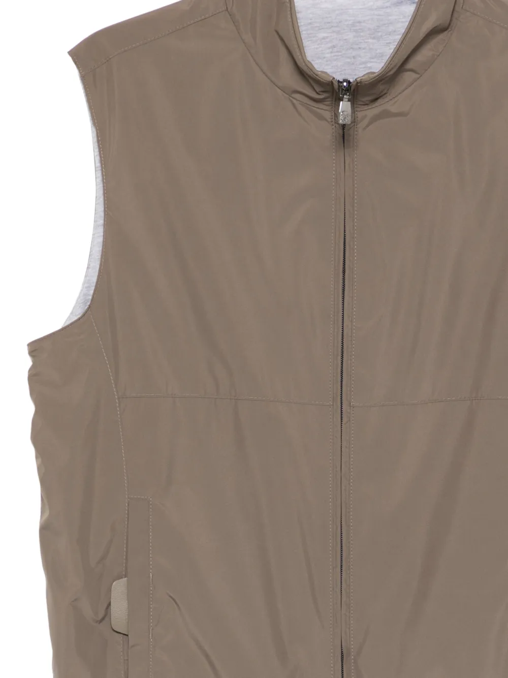  Corneliani Zip-up Reversible Gilet - Brown 