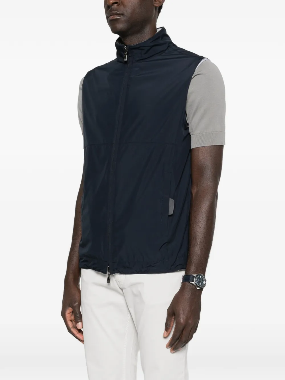  Corneliani Zip-up Gilet - Blue 