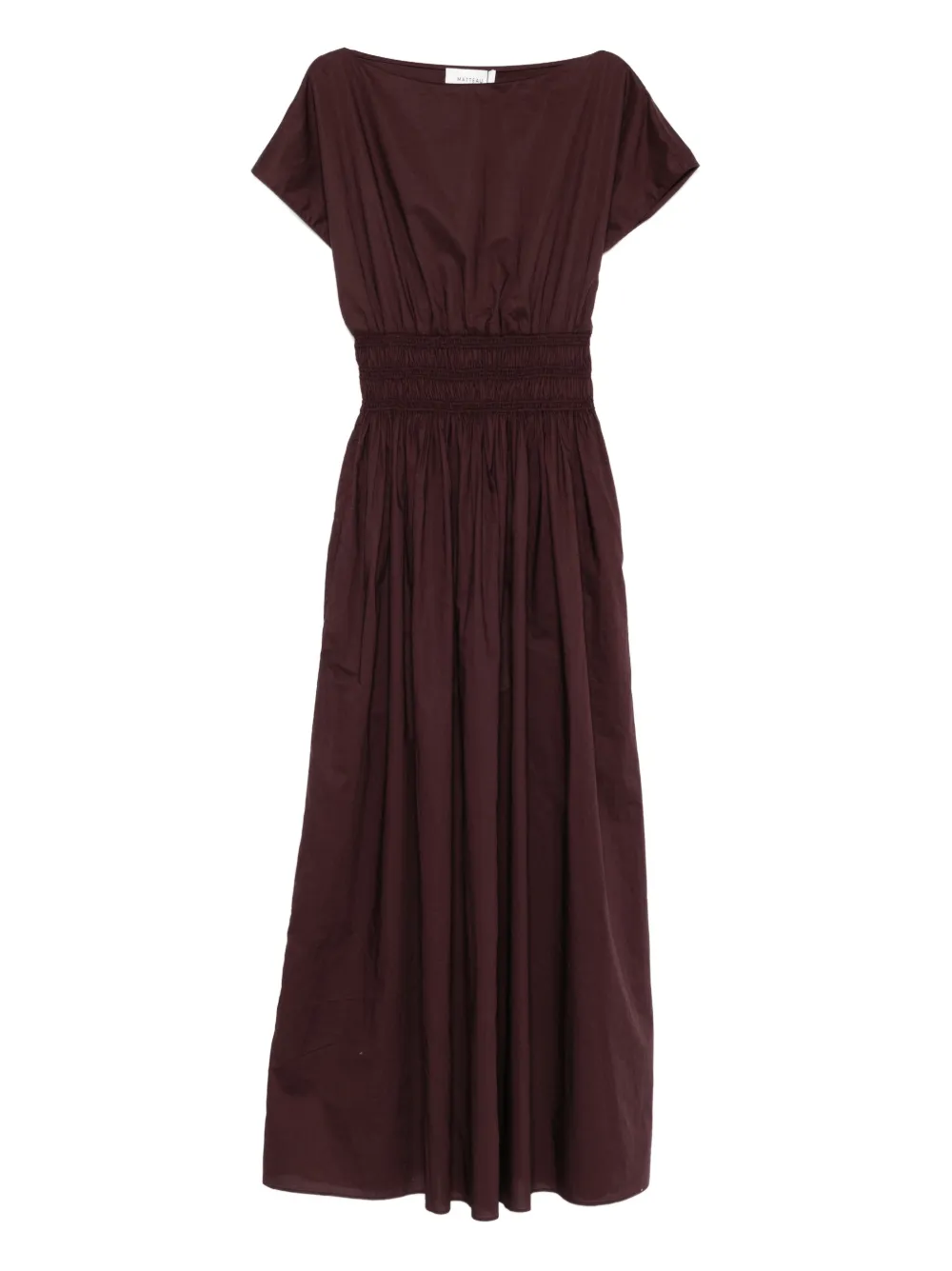 Matteau Abito lungo con inserto increspato - Viola