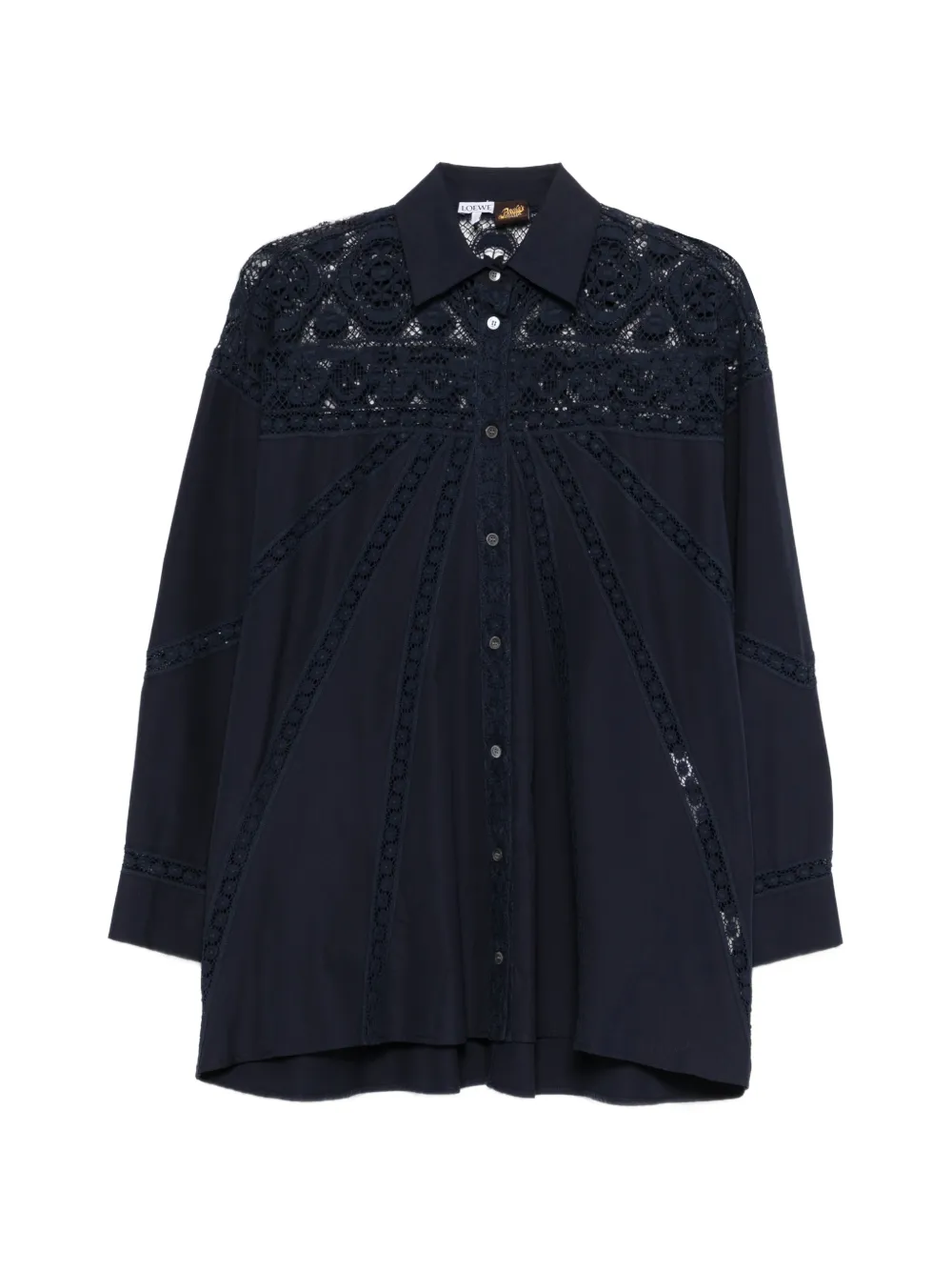 LOEWE x Paula's Ibiza lace buttoned shirt - Blue