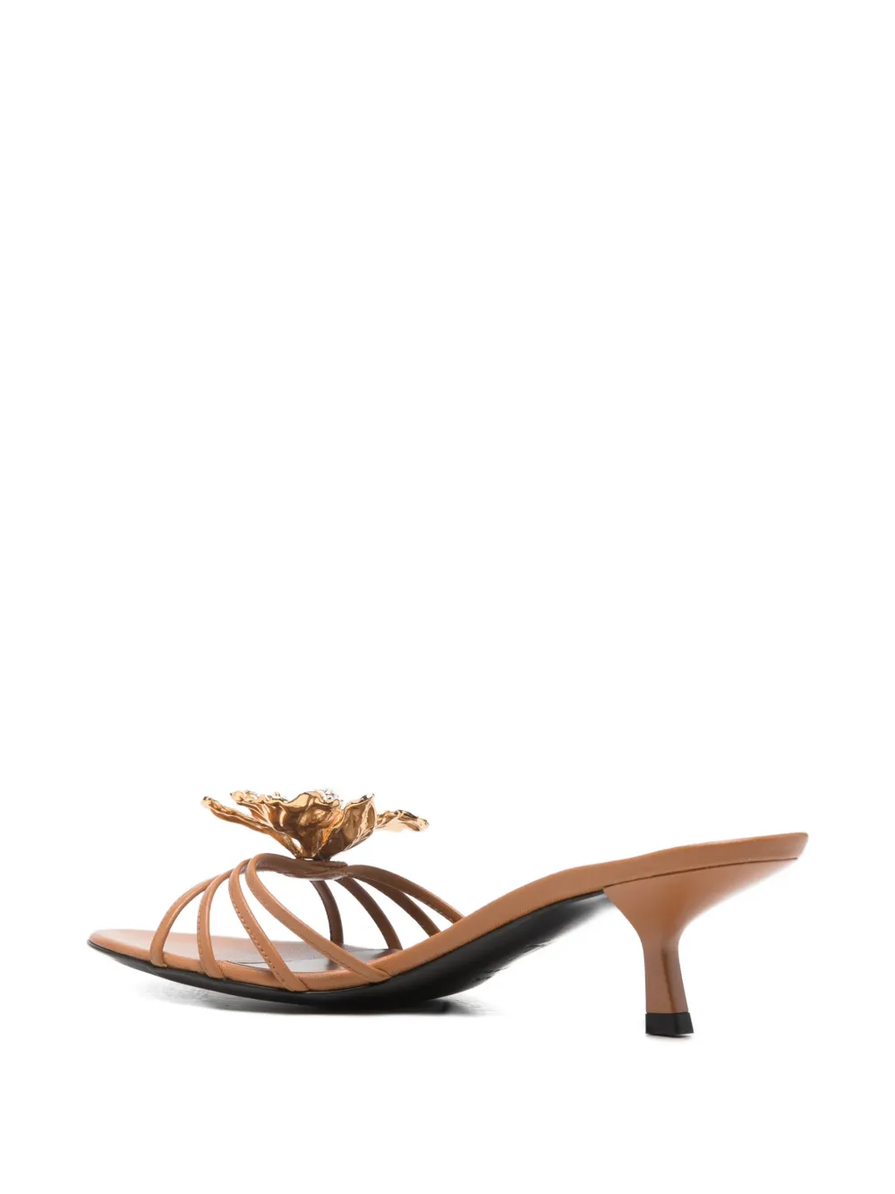 Giuseppe Zanotti Sandalen met orchidee-patroon Bruin