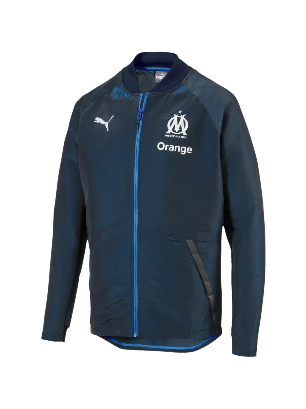 PUMA Giacca Olympique de Marseille con stampa - Blu