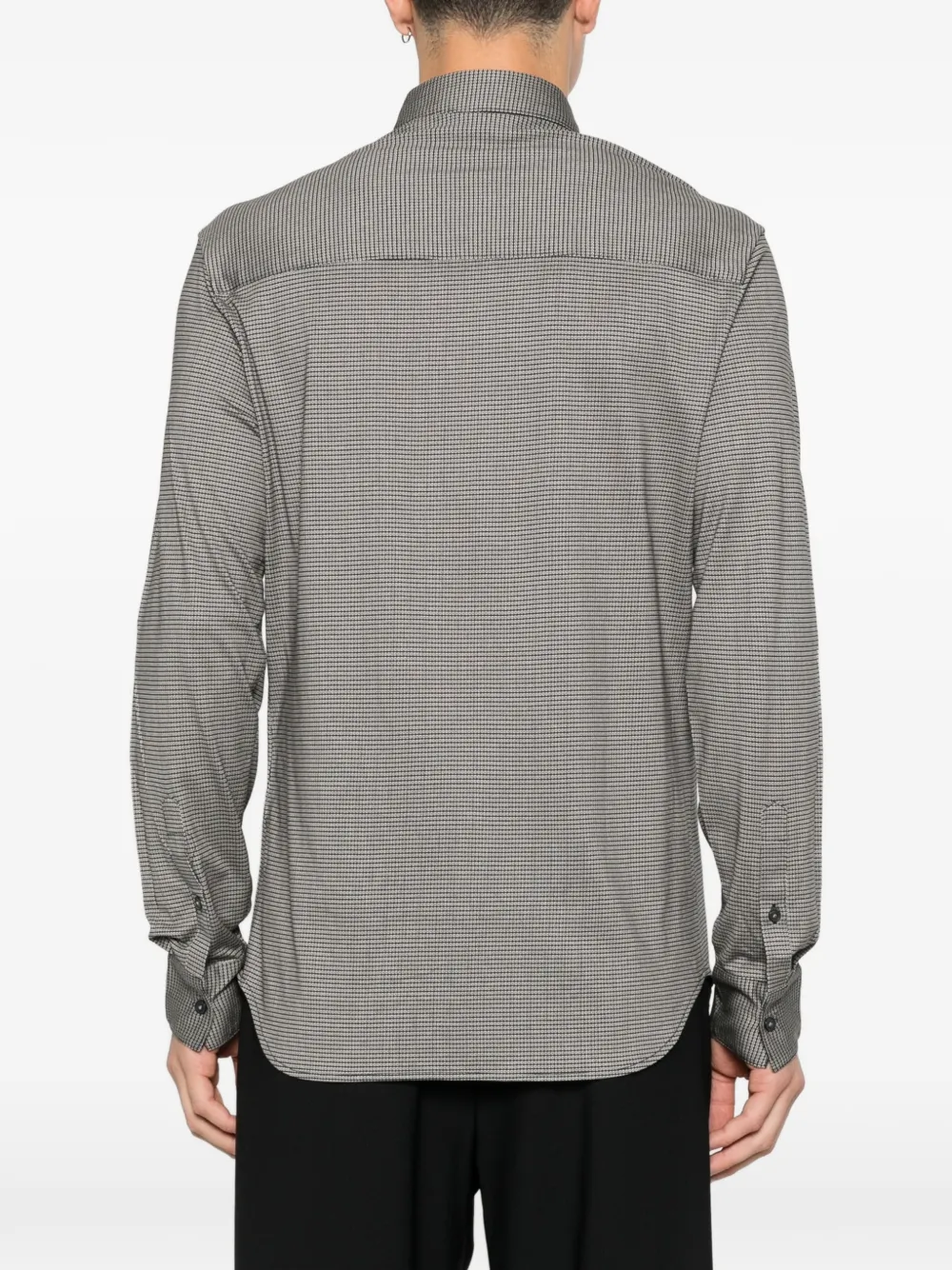 Emporio Armani Overhemd met geometrische print Zwart