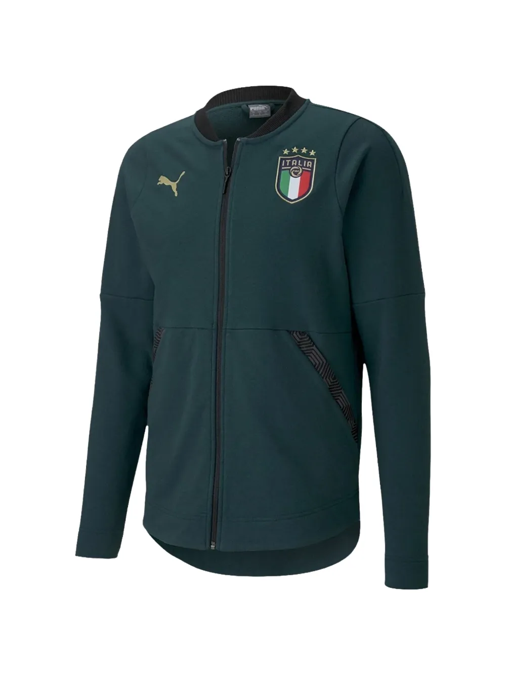 PUMA Felpa con zip FIGC Italian Football Federation - Verde