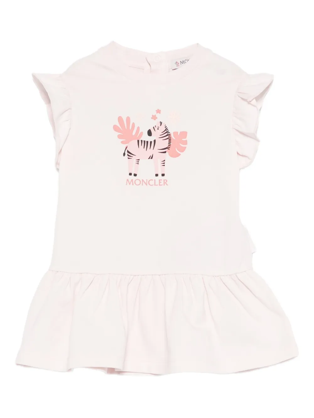 Moncler Enfant Jurk met ruches Roze