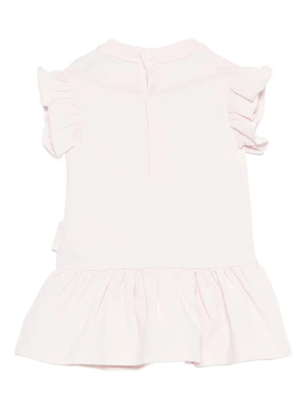 Moncler Enfant ruffled graphic dress - Roze