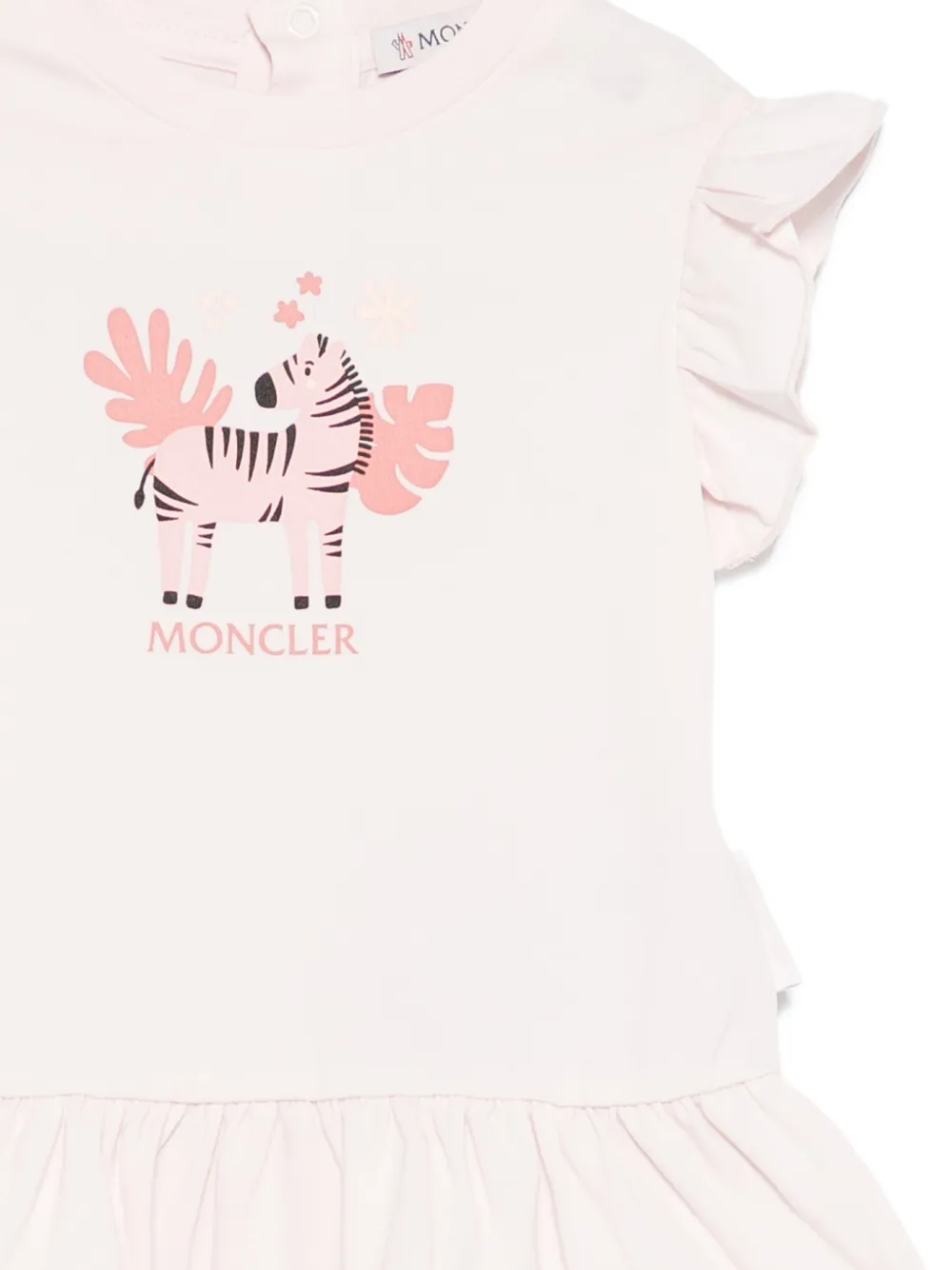 Moncler Enfant Jurk met ruches Roze