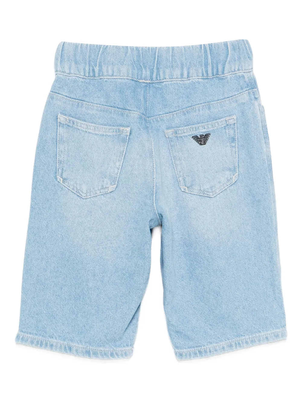 Emporio Armani Kids Shorts met trekkoordtaille Blauw
