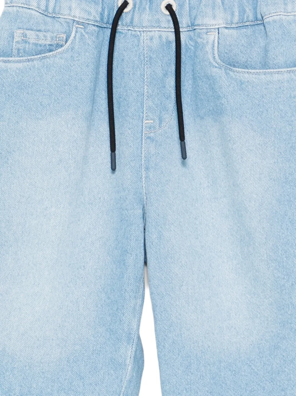 Emporio Armani Kids Shorts met trekkoordtaille Blauw