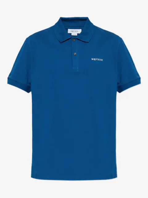 Alexander McQueen embroidered polo shirt