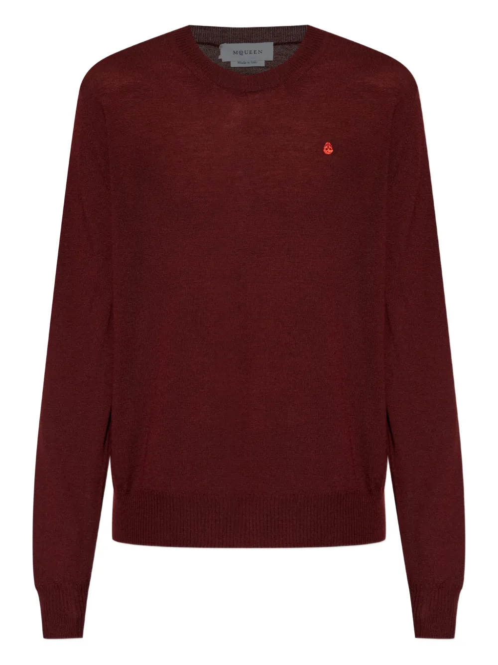 Alexander McQueen logo-embroidered sweater - Rosso