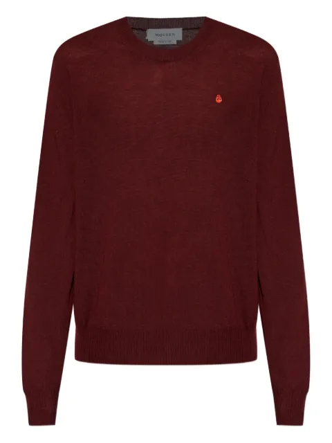 Alexander McQueen logo-embroidered sweater