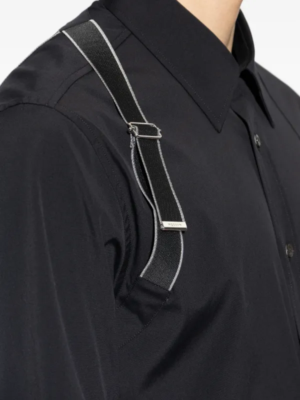 Alexander McQueen strap-detail Shirt | Black | FARFETCH ID