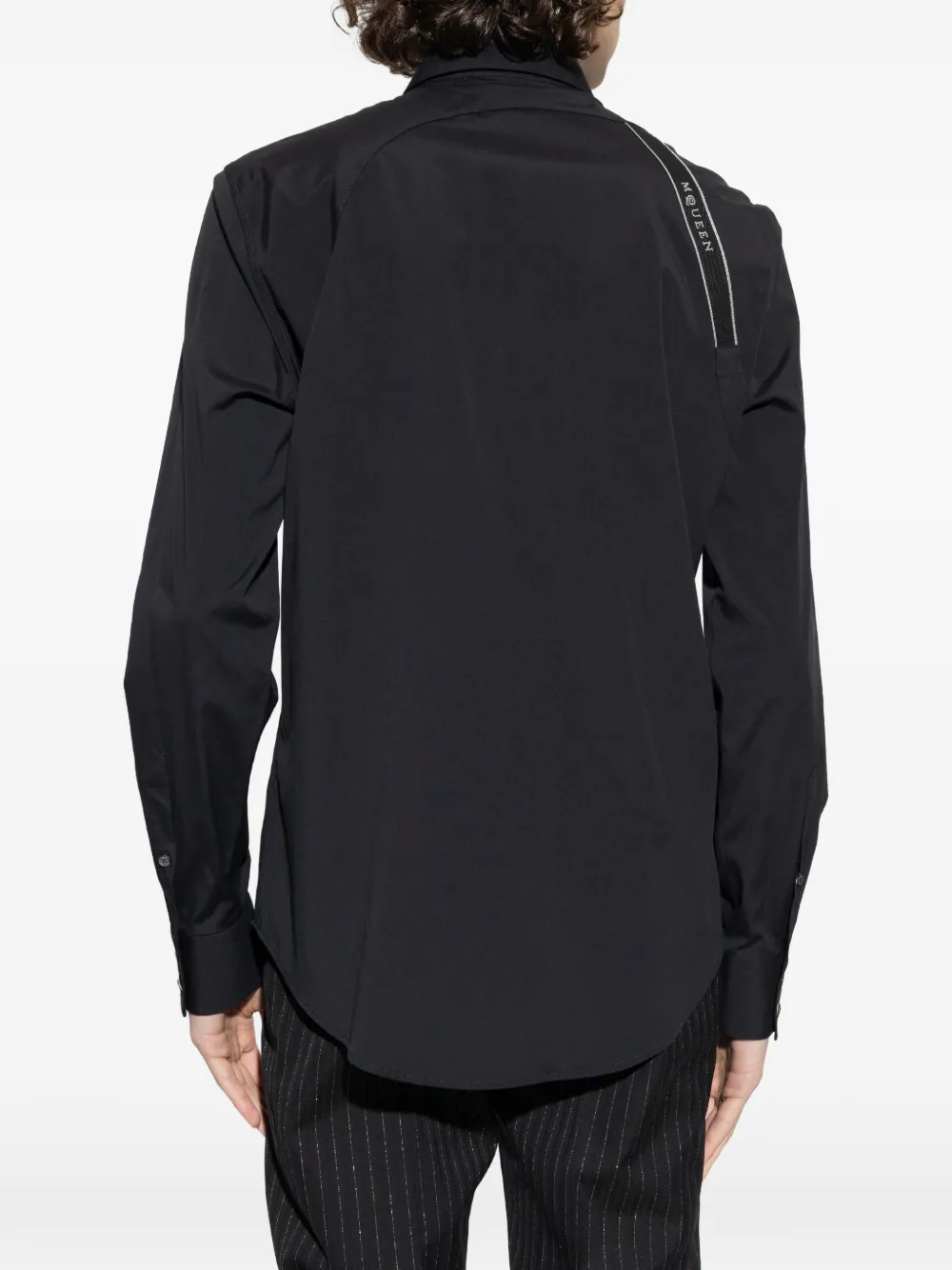 Alexander McQueen Overhemd met bandje Zwart