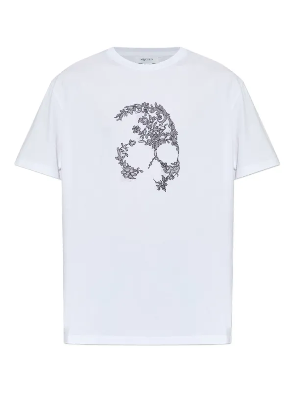 ALEXANDER McQUEENスカルプリント ホワイト Tシャツ Alexander McQueen スカルプリント Tシャツ | ホワイト | FARFETCH JP