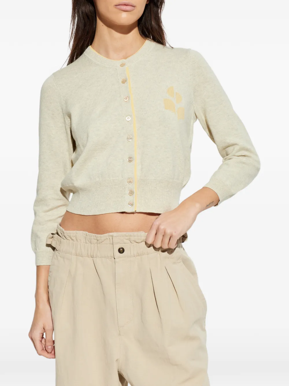  Marant étoile Layered Cardigan - Neutrals 
