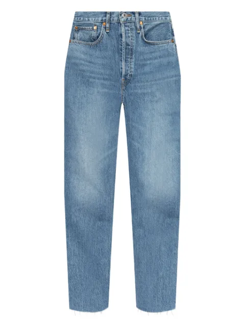 RE/DONE 70s Stove Pipe raw-cut jeans