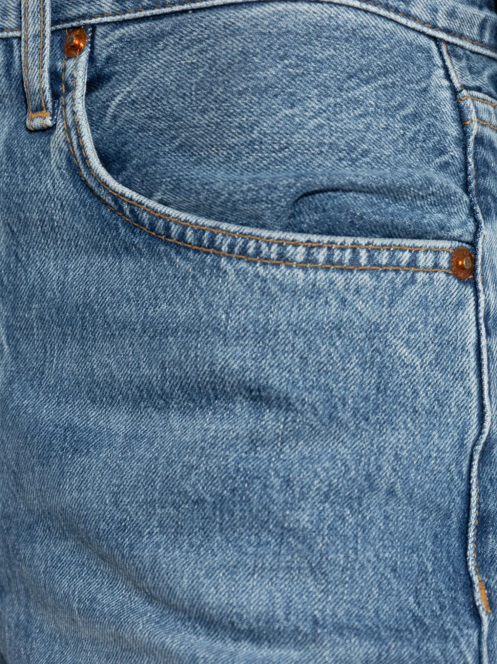 RE DONE Stove Pipe jeans met verwassen effect Blauw