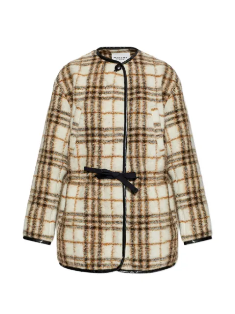 MARANT ÉTOILE checked tie coat