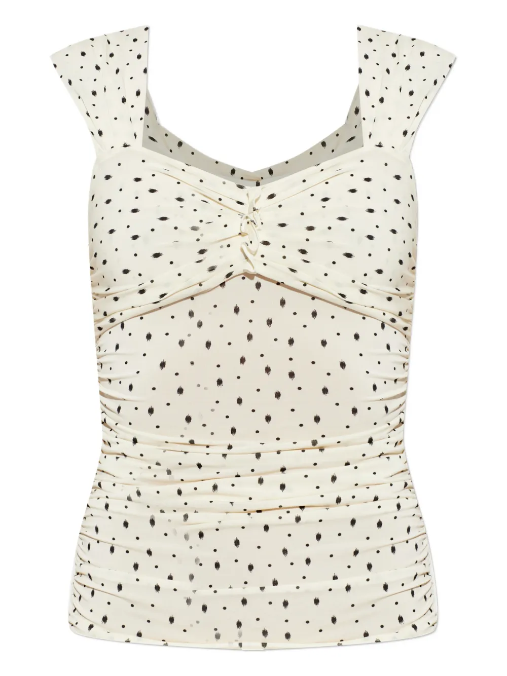 ISABEL MARANT Gemina polka-dot top - Toni neutri