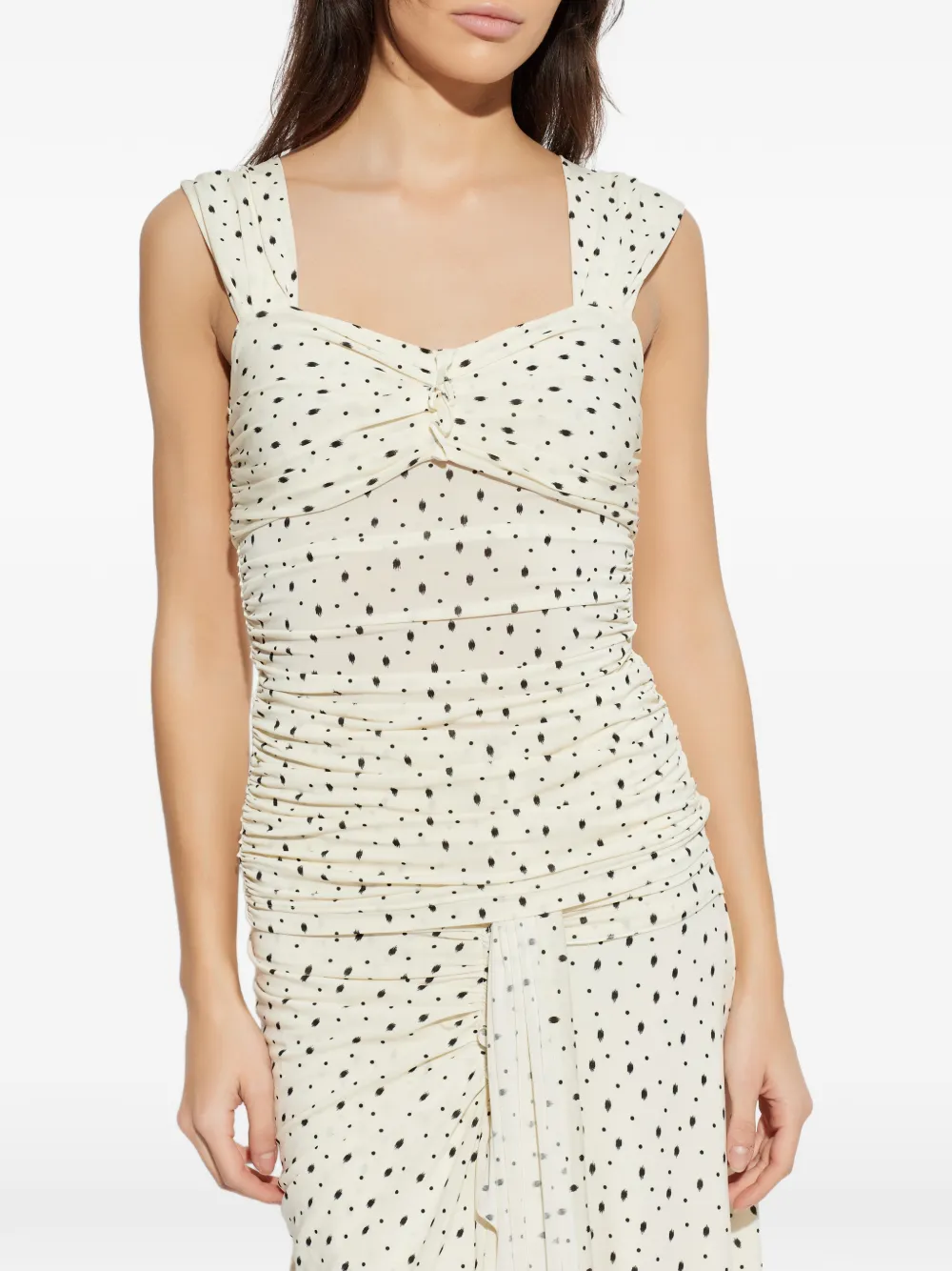 ISABEL MARANT Gemina top met stippen Beige