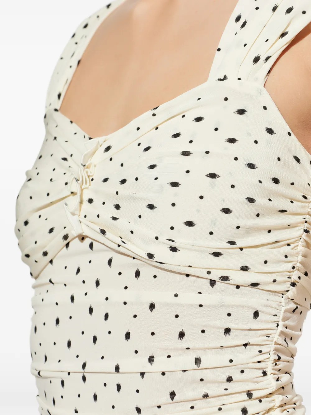 ISABEL MARANT Gemina top met stippen Beige