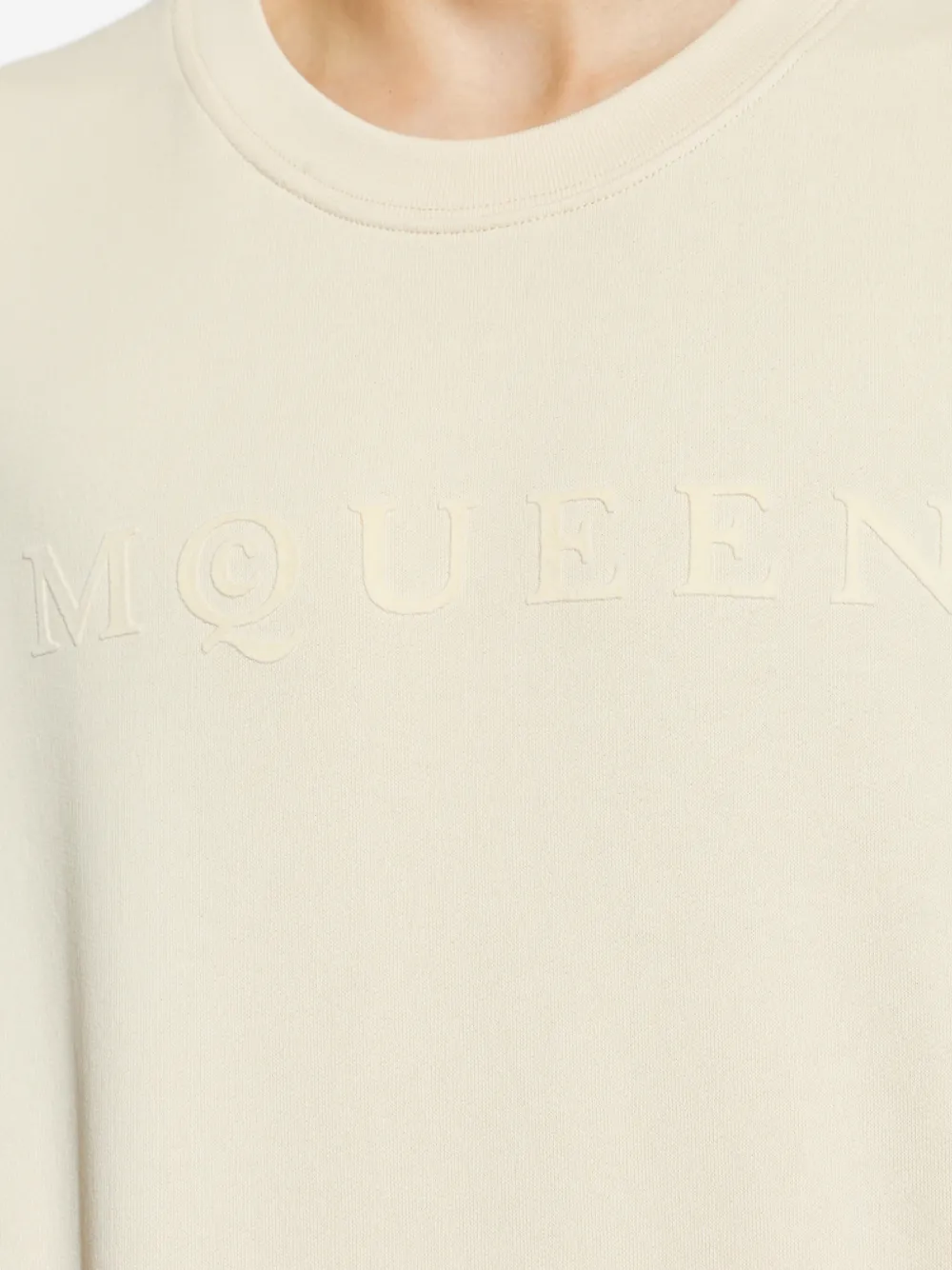 Alexander McQueen Sweater met logoprint Beige