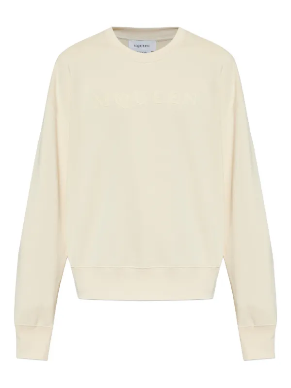 Alexander McQueen Logo-print Sweatshirt in Neutrals