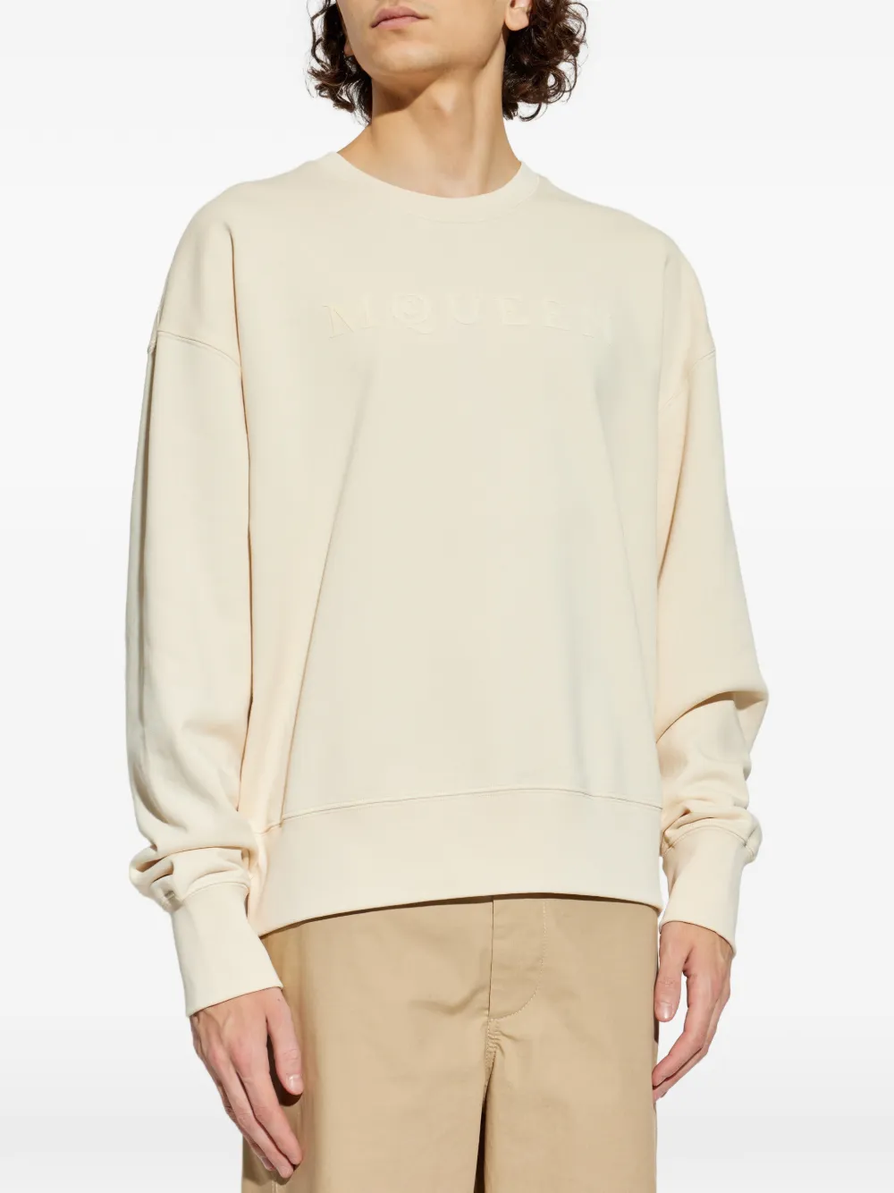  Alexander Mcqueen Logo-print Sweatshirt - Neutrals 