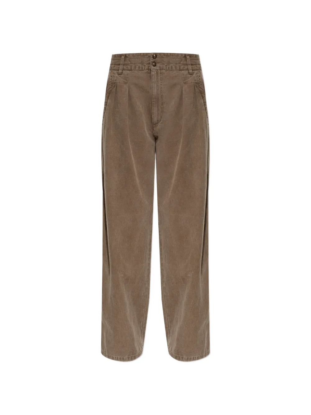 Isabel Marant Étoile Nadine Pleated Trousers In Brown