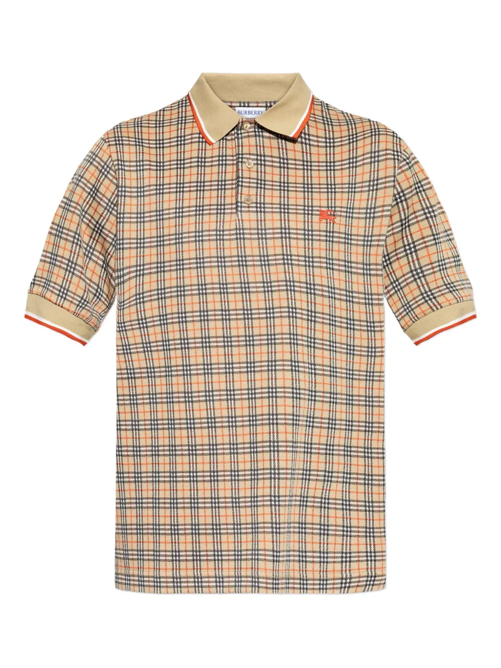 Burberry Pelham check-pattern logo-detail polo shirt - Marrone