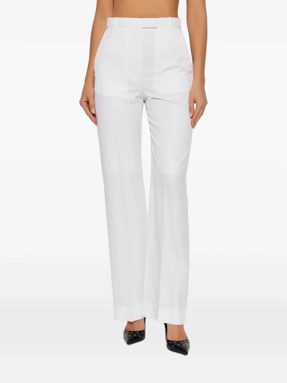 Alexander McQueen Broek met ceintuur Wit