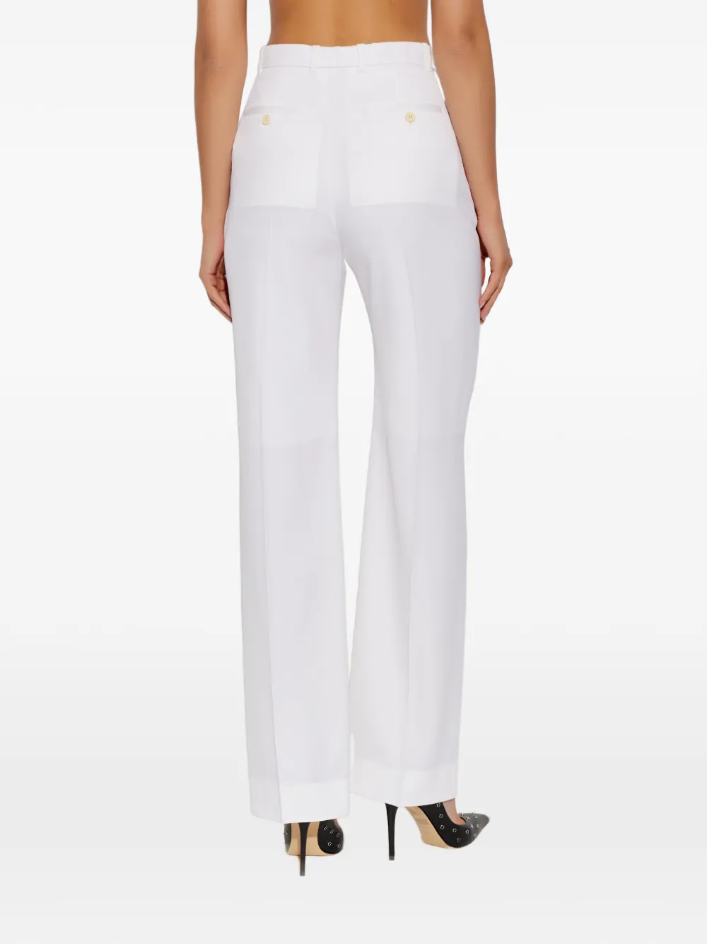 Alexander McQueen Broek met ceintuur Wit