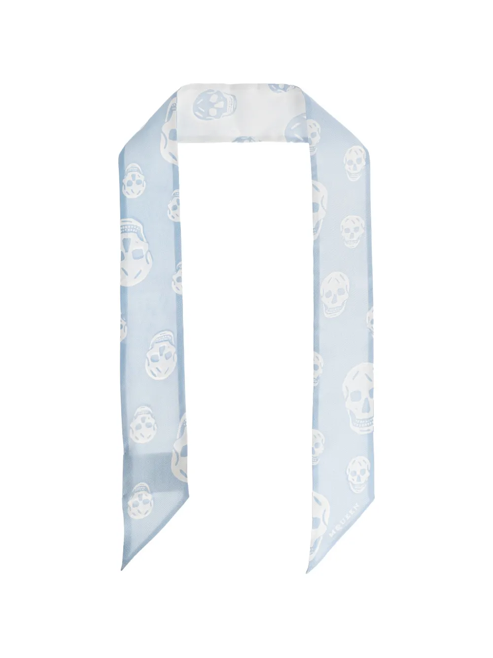 Alexander McQueen skull-print scarf - Blau