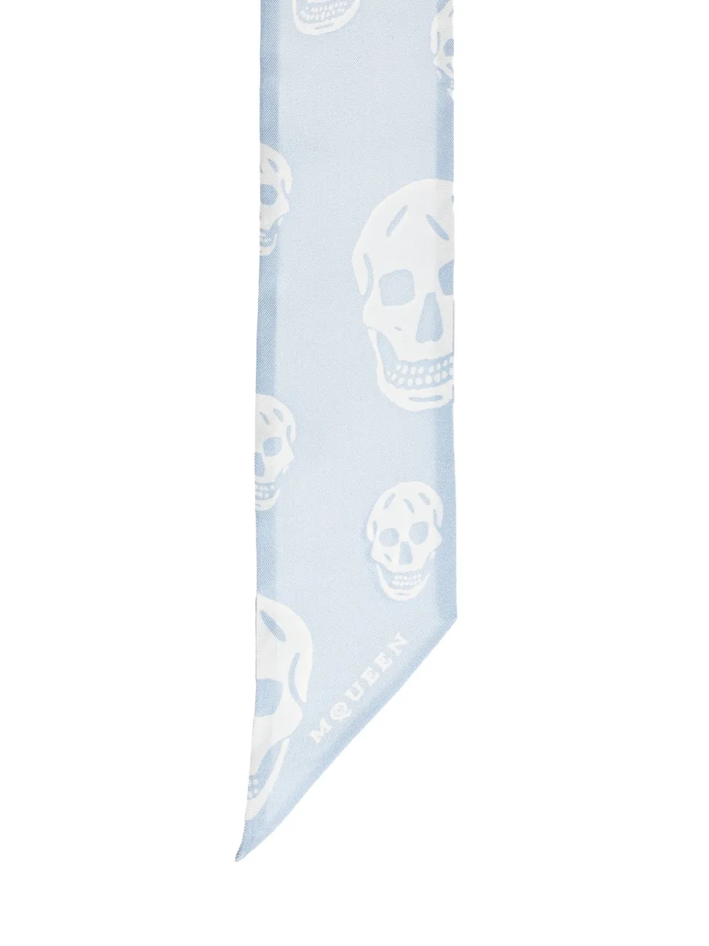 Alexander McQueen skull-print scarf - Blauw