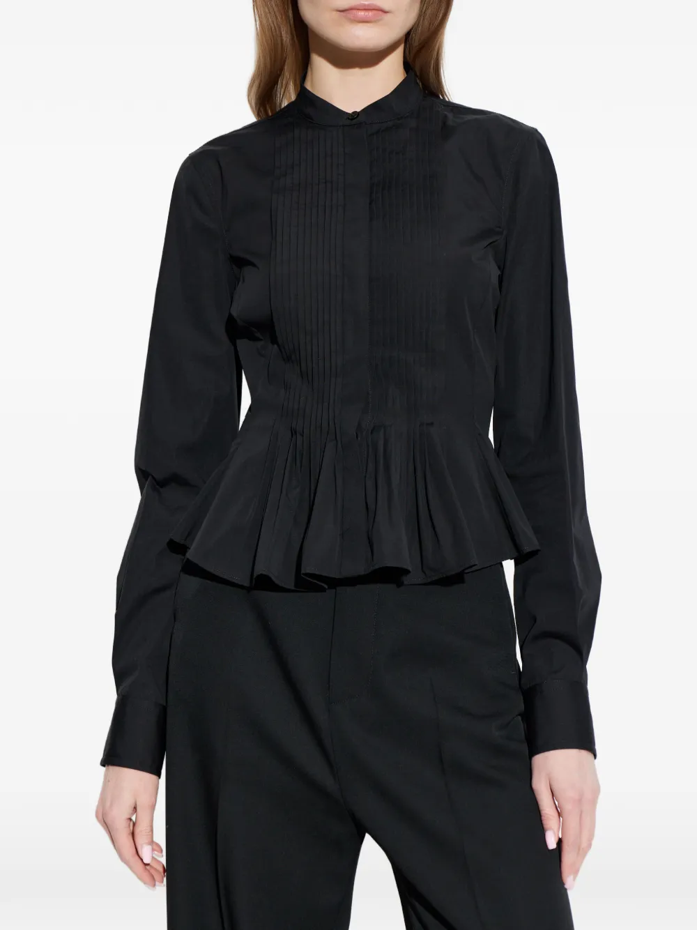  Alexander Mcqueen Pleated Shirt - Black 