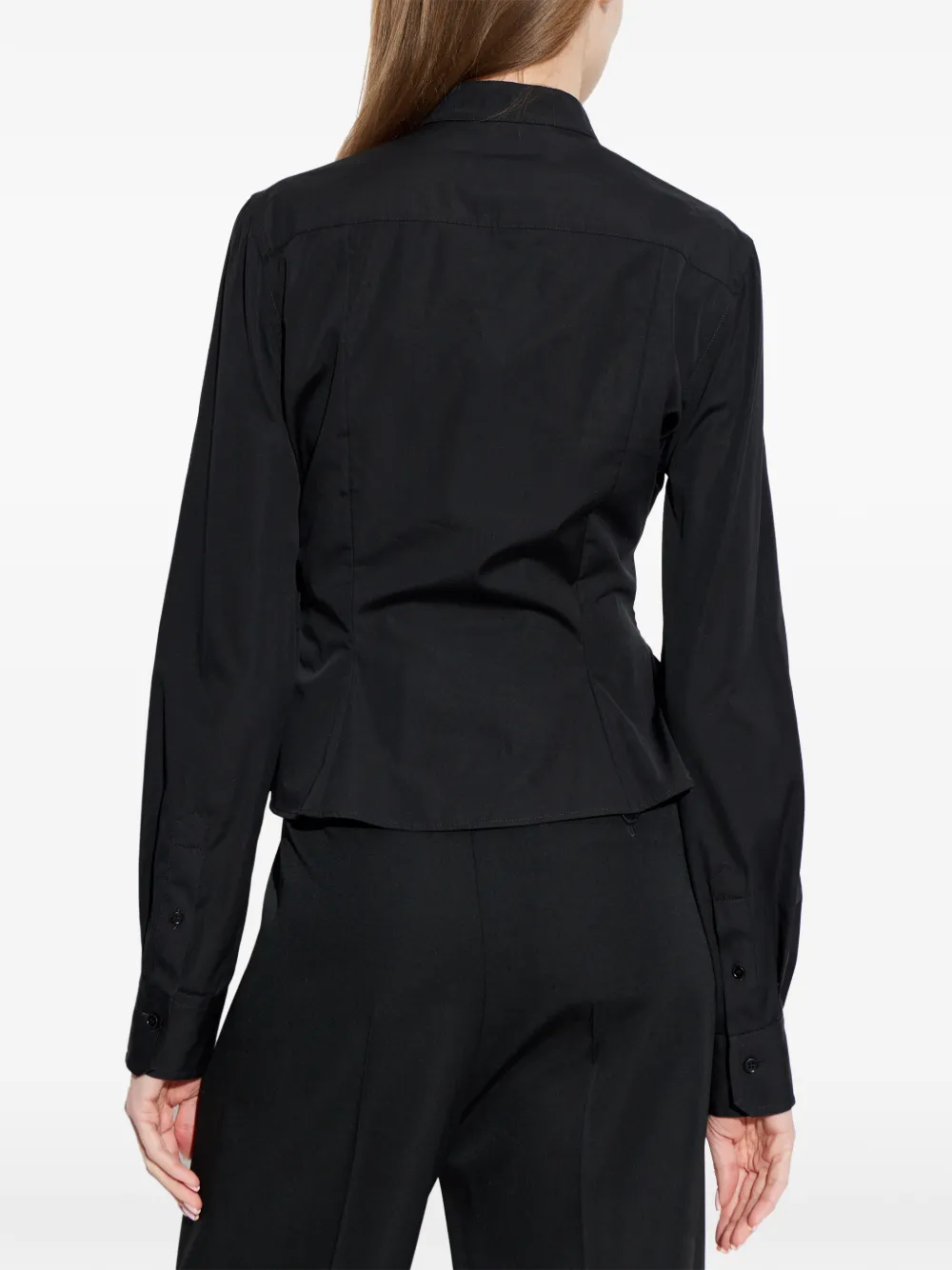 Alexander McQueen Geplooide Overhemd Zwart