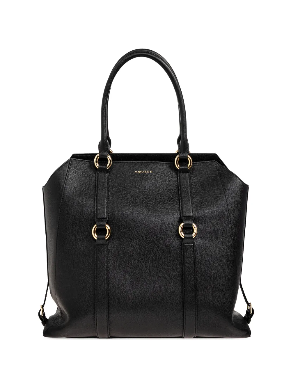 Alexander McQueen leather ring-detail tote bag - Nero