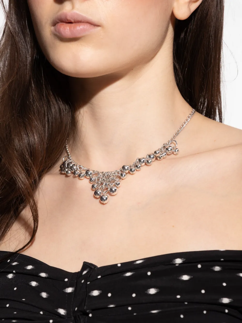 ISABEL MARANT beaded chain necklace - Zilver