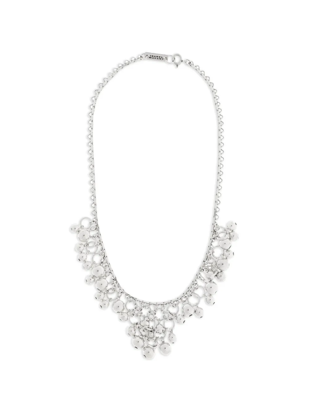 ISABEL MARANT beaded chain necklace - Argento