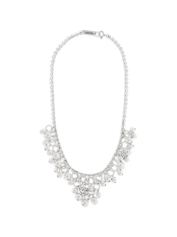 Isabel Marant Beaded Chain Necklace in Silver