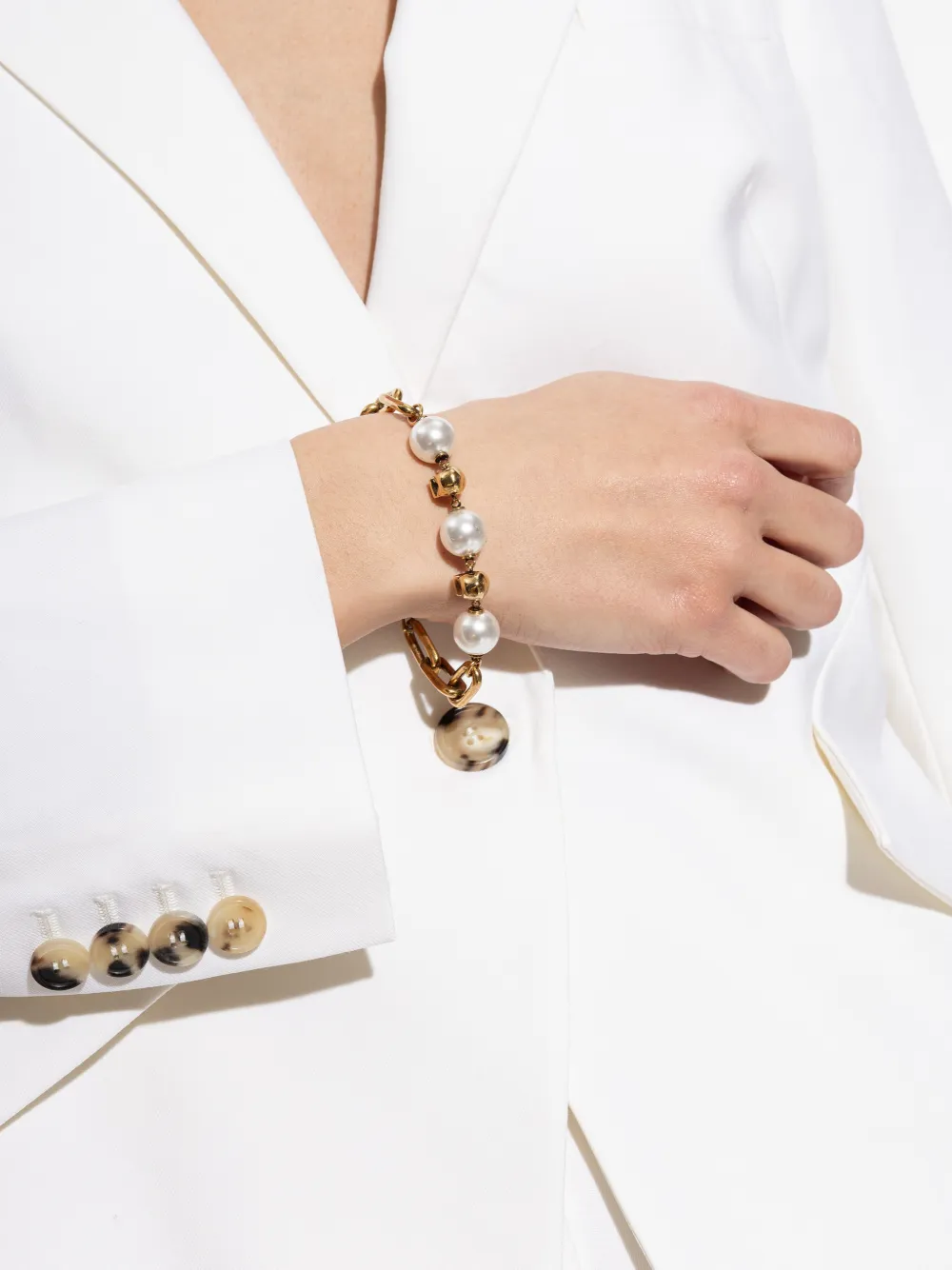 Alexander McQueen skull-detail bracelet - Goud