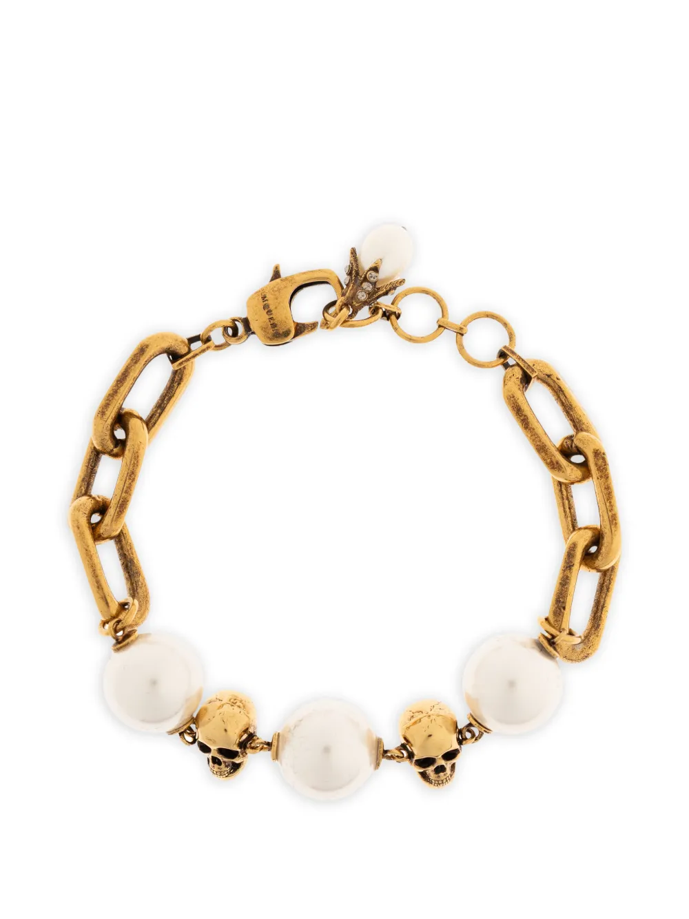 Alexander McQueen skull-detail bracelet - Oro