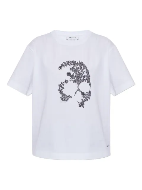 Alexander McQueen lace-skull T-shirt
