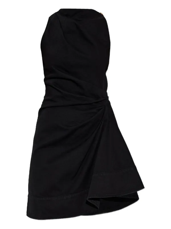 Alexander McQueen Twisted Sleeveless Dress in Black